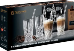 Nachtmann Latte Macchiato Set/4 + 4 Glastrinkhalme 7604/8tlg. Noblesse 104671 -Perfekter Küchenladen 027cbf199245373506f099df1d9a2cd8