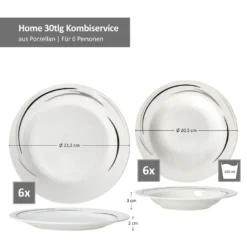 Mambo-Cat Kaffee-Tasse Porzellan-Becher Geschirr-Set Schüssel Bowl-Schale Tafel-Zubehör Suppen-Schälchen Speise-Teller Käse-Wurst Ess-Platte Frühstücks-Buffet Brunch Kuchen-Dessert Home Streifen-Grau Schwarz-Creme Kombi-Service Sechs-Personen 14 Mambo-Cat Kaffee-Tasse Porzellan-Becher Geschirr-Set Schüssel Bowl-Schale Tafel-Zubehör Suppen-Schälchen Speise-Teller Käse-Wurst Ess-Platte Frühstücks-Buffet Brunch Kuchen-Dessert Home Streifen-Grau Schwarz-Creme Kombi-Service Sechs-Personen -Perfekter Küchenladen 0340c9281ab81c10f11f126e8487123b