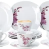 Kaffeeservice 18-tlg. Kyoto Orchidee Leicht Eckig Porzellan Für 6 Personen Weiß MitNachbildung -Perfekter Küchenladen 08587283af4c02cc8df21d0b12c651e3