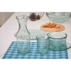 Glaskaraffe Casual 1000 Ml Wasserflasche Krug Retro Recycling-Glas -Perfekter Küchenladen 0879ac2971b441721e1626a84db3cd69