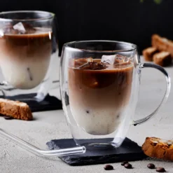 GRÄWE Doppelwandige Latte Macchiato-Thermogläser Mit Henkel, 350 Ml, 2er Set -Perfekter Küchenladen 09b90851b30ad6afc4bfa09d690b93b5