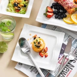 MALACASA, Serie Mario, Cremeweiß Porzellan Tafelservice 28 Tlg. Set Geschirrset Kombiservice Mit Dessertteller, Speiseteller, Suppenteller, Müslischalen, Servierplatte, Salz- Und Pfefferdosen 12 MALACASA, Serie Mario, Cremeweiß Porzellan Tafelservice 28 Tlg. Set Geschirrset Kombiservice Mit Dessertteller, Speiseteller, Suppenteller, Müslischalen, Servierplatte, Salz- Und Pfefferdosen -Perfekter Küchenladen 0b2168291bad485285cf15373326b8ff