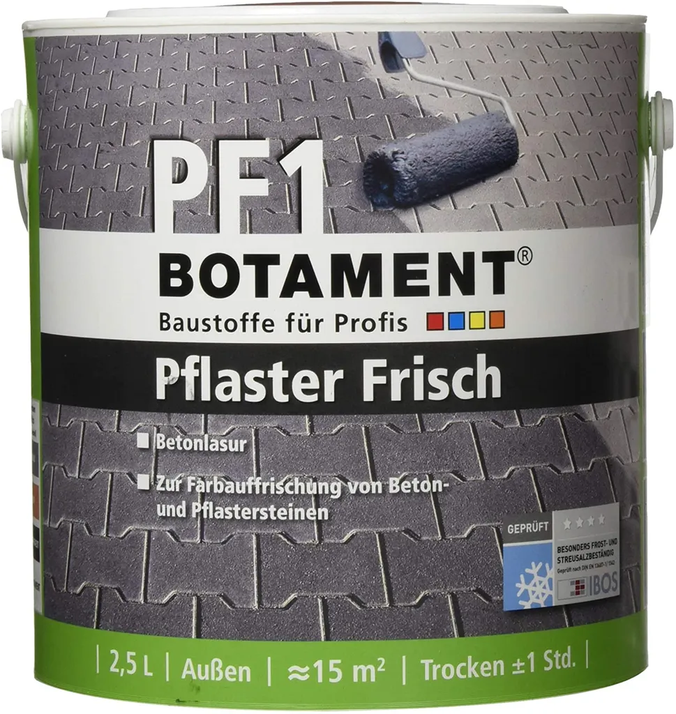Botament PF1 Pflaster Frisch Lasur Für Betonflächen 2,5Liter Rot 4 Botament PF1 Pflaster Frisch Lasur Für Betonflächen 2,5Liter Rot – Bild 2