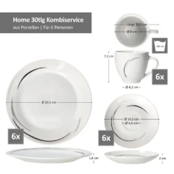 Mambo-Cat Kaffee-Tasse Porzellan-Becher Geschirr-Set Schüssel Bowl-Schale Tafel-Zubehör Suppen-Schälchen Speise-Teller Käse-Wurst Ess-Platte Frühstücks-Buffet Brunch Kuchen-Dessert Home Streifen-Grau Schwarz-Creme Kombi-Service Sechs-Personen 15 Mambo-Cat Kaffee-Tasse Porzellan-Becher Geschirr-Set Schüssel Bowl-Schale Tafel-Zubehör Suppen-Schälchen Speise-Teller Käse-Wurst Ess-Platte Frühstücks-Buffet Brunch Kuchen-Dessert Home Streifen-Grau Schwarz-Creme Kombi-Service Sechs-Personen -Perfekter Küchenladen 0c02df588bed056bd0fb9869f6e1ec8f