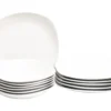 Tafelservice Atrium 12tlg. Für 6 Personen Porzellan Weiß Geschirr Essteller Suppenteller Teller -Perfekter Küchenladen 11ed2abd036cc6f606ce4021f4f1242a