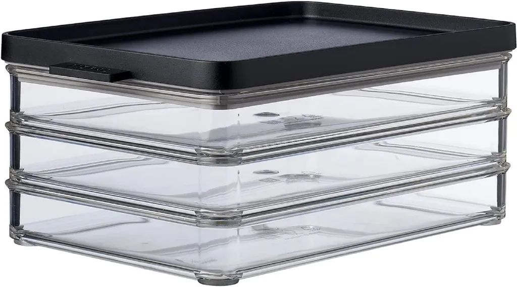 Mepal Kühlschrankdose Omnia Aufschnittdose 3-lagig - Nordic Black / Schwarz 3 Mepal Kühlschrankdose Omnia Aufschnittdose 3-lagig - Nordic Black / Schwarz