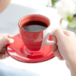 Kaffeeservice Steinzeug, Vancasso BONITA 12 Teiliges Kaffeeset, Cappuccino Tassenset Für 6 Personen, Tassen Und Untertassen -Perfekter Küchenladen 1a6b02dd09e3f0bdf7e99e38de105910