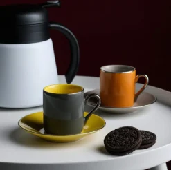 Artvigor, Porzellan Kaffeeservice, Bunt 12 Teilig Kaffee Set, Mit 6 Espressotassen 80 Ml, 6 Untertassen, Mehrfarbig -Perfekter Küchenladen 1b76d9e90f39b905d9c1b3d8ae9e45ba