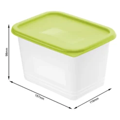 ROTHO Set Gefrierdose 4 X 1 L DOMINO, Farbe:Limettengrün -Perfekter Küchenladen 1c4feb613320fe1c1bc375e47241daa7