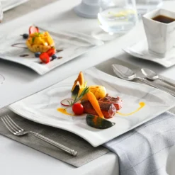 MALACASA, Serie Flora, 60 Tlg. Marmor Porzellan Geschirrset Kombiservice Tafelservice Mit Je 12 Kaffeetassen, 12 Untertassen, 12 Dessertteller, 12 Suppenteller Und 12 Flachteller -Perfekter Küchenladen 21745528208b1e3fd3fbcfb22f0b0ccc