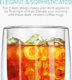 Navaris 4x Doppelwandige Gläser 350ml - Thermogläser Für Cappuccino Latte Macchiato Tee Wasser Cola Cocktails - 4er Set Kaffeegläser Borosilikat -Perfekter Küchenladen 2385415314ba0f73008e1d53e0dc7960