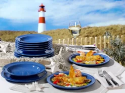 Friesland Ammerland Blue Tafel-Set 12 Tlg Speiseteller + Suppenteller -Perfekter Küchenladen 26b8b50867ce2135aa511ab8ff2f5adc