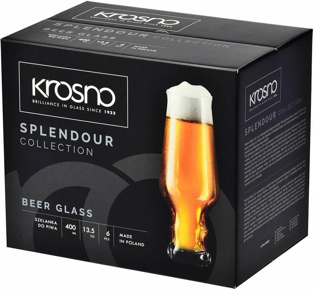 KROSNO Splendour IPA Biergläser, 6er-Set, 400 Ml 11 KROSNO Splendour IPA Biergläser, 6er-Set, 400 Ml – Bild 9