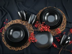 CreaTable 25833 Kombiservice Black Matt Für 4 Personen, Steinzeug, Schwarz (1 Set, 16-teilig) -Perfekter Küchenladen 2d5458ec999e7c71832132ed3ec01b93