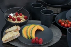 CreaTable 23145 Kombiservice Soft Touch Black Für 4 Personen, Steinzeug, Schwarz (1 Set, 16-teilig) -Perfekter Küchenladen 2f3ab865cc171349e1d9bfd10318026d