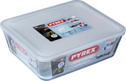 PYREX - 244P000 / 7043 - Rechteckschale Mit Deckel - 27 Cm * 22 Cm - Pyrex Cook & Freeze -Perfekter Küchenladen 362c9ca9ae7864cc9c250565d7428ea3