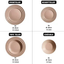 Kütahya Porselen 24 Teile Porzellan Geschirr Set Tuvana Pink PTN24Y2M0007 -Perfekter Küchenladen 42a0e7ef1bb69ad2f1eaccbd34a602ea