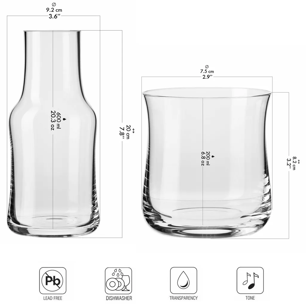 KROSNO Splendour Wassergläser Night-Set, 2er-Set, 600 Und 200 Ml 4 KROSNO Splendour Wassergläser Night-Set, 2er-Set, 600 Und 200 Ml – Bild 2