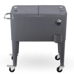 Kühlwagen, Servierwagen Outdoor Mit Großer Kühlbox, Getränkekühler Beistellwagen Für Garten, Rollbarer Party Kühlwagen Im Retro-Look – 57l, Farbe:anthrazit 13 Kühlwagen, Servierwagen Outdoor Mit Großer Kühlbox, Getränkekühler Beistellwagen Für Garten, Rollbarer Party Kühlwagen Im Retro-Look – 57l, Farbe:anthrazit -Perfekter Küchenladen 4ad47f81adea7e5a09b20923c6431956