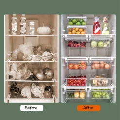 8 Gitter Lebensmittel Frisch Aufbewahren Kühlschrank Aufbewahrungsbox Lebensmittelbehälter Frischhaltedosen Transparent 20*30.5*9.5cm -Perfekter Küchenladen 4d2025fedf909d76d079f17bd1deaaa5