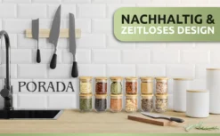 PORADA 12 Stapelbare Gewürzgläser Set 150ml Glasbehälter Mit Deckel Aufbewahrung Küche Gewürzdosen Vorratsdosen Glas Mit Deckel Aufbewahrungsgläser Küchenorganisation Aufbewahrung… -Perfekter Küchenladen 532e93edac2efb6022a203daf2e73f0e