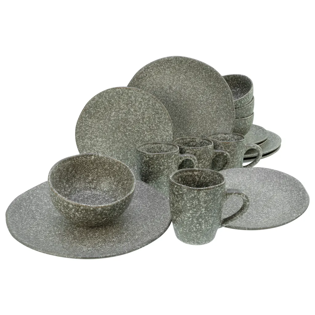 CreaTable 23770 Kombiservice Granit Für 4 Personen, Steinzeug (1 Set, 16-teilig) 3 CreaTable 23770 Kombiservice Granit Für 4 Personen, Steinzeug (1 Set, 16-teilig)