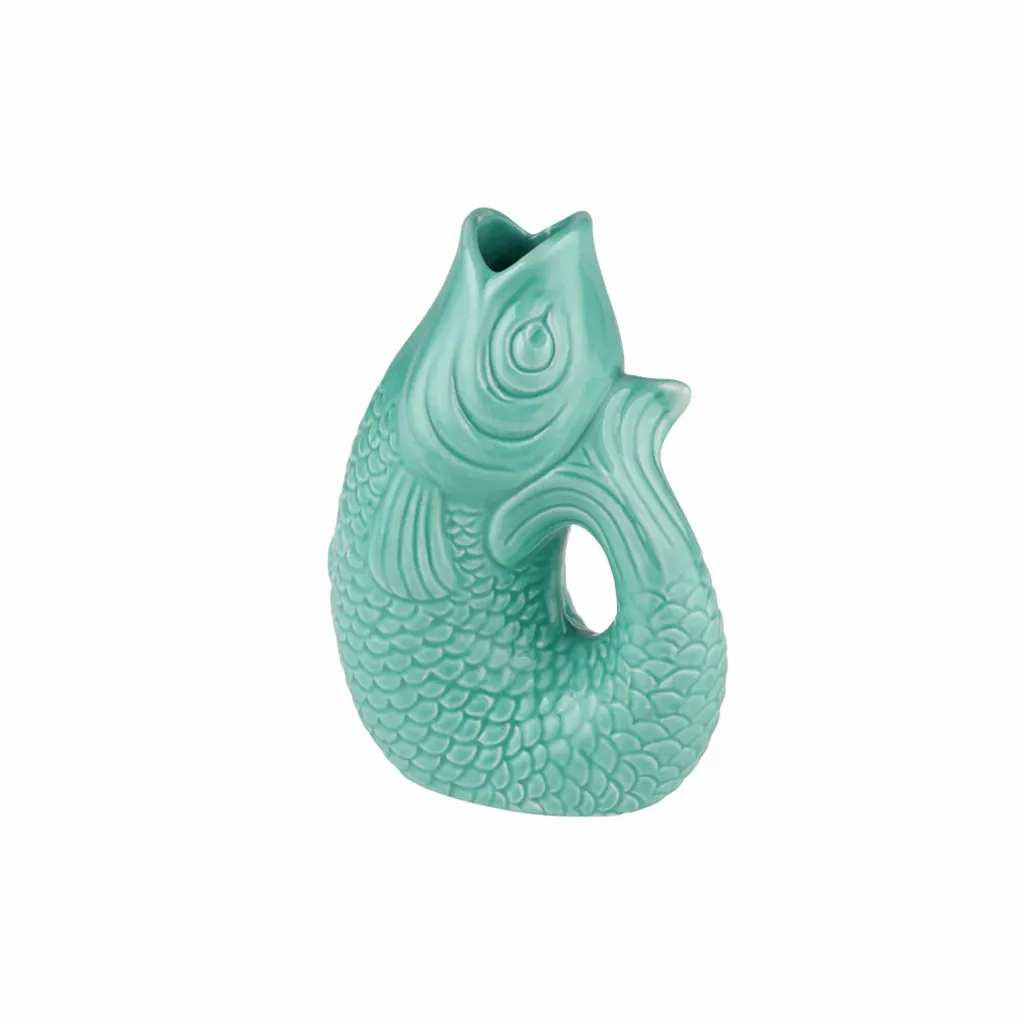 Gift Company Vase Monsieur Carafon XS, Dekovase In Fisch-Form, Steingut, Mint Cream, 12.5 Cm, 78350 3 Gift Company Vase Monsieur Carafon XS, Dekovase In Fisch-Form, Steingut, Mint Cream, 12.5 Cm, 78350