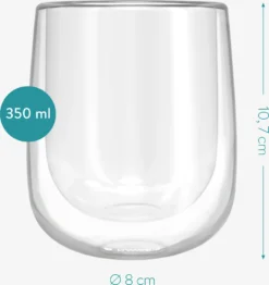 Navaris 4x Doppelwandige Gläser 350ml - Thermogläser Für Cappuccino Latte Macchiato Tee Wasser Cola Cocktails - 4er Set Kaffeegläser Borosilikat -Perfekter Küchenladen 5d78a94e2bbac8d29fc3808ecfcdfd22
