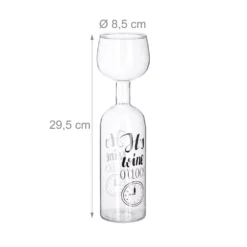 Relaxdays Weinflasche Glas Aufsatz 750 Ml -Perfekter Küchenladen 60e300d0886357c2a08047877f6c11fb