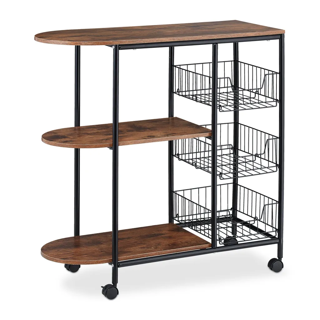 Relaxdays Servierwagen Industrial 12 Relaxdays Servierwagen Industrial – Bild 10