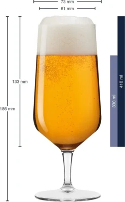 LEONARDO 069541 Puccini Bierglas 410 Ml, Teqton-Glas (6 Stück) -Perfekter Küchenladen 6164c19fee3ca4fd9d0eb6245512c25c