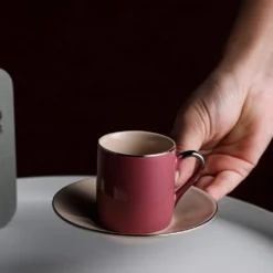 Artvigor, Porzellan Kaffeeservice, Bunt 12 Teilig Kaffee Set, Mit 6 Espressotassen 80 Ml, 6 Untertassen, Mehrfarbig -Perfekter Küchenladen 68139441e99aa6d9eef7c4986933e211