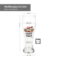2x Weizenbiergläser Mutmacher Kampftrinker Weißbierglas 0,5L -Perfekter Küchenladen 6a05b89bf57bf2abd1de2c7b9676dba4