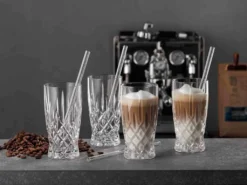 Nachtmann Latte Macchiato Set/4 + 4 Glastrinkhalme 7604/8tlg. Noblesse 104671 -Perfekter Küchenladen 6f5f80ce636ecb5d386363d0538382c2