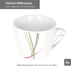 Van Well 18tlg. Kaffeeservice "Fashion" -Perfekter Küchenladen 70dc860fcac5ab0ce64cfe536506a8eb