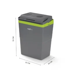 MAXXMEE Kühlbox - Wahlweise Via Netzkabel Oder KFZ-Anschluss - 22l Volumen - Grau/limegreen Kühlbox Camping Kühlschrank 22L Auto 12V 230V Thermobox Elektrisch Picknick Grau -Perfekter Küchenladen 721c853c4842f06ea5dbac8f0a02506b