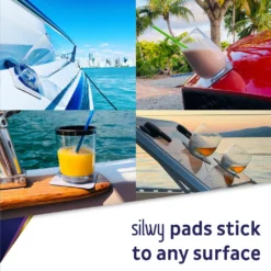 SILWY - 2 X Trinkbecher Mit Magnetboden - Hub Orange - Inkl. 2 Nano-Gel-Pads - 0,25l -Perfekter Küchenladen 7255e01e92771a264dfe9308565b6899