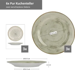 24tlg. Kombiservice Pur 6Pers Kaffeebecher Müslischale Kuchenteller + Speiseteller Flach Porzellan -Perfekter Küchenladen 7bd55a1868c612d39ff66c0d8de1e8a2