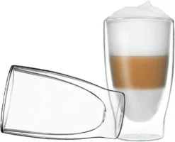 Duos 2x 310ml Doppelwand Latte Macchiato Thermogläser - Set Mit Schwebe-Effekt, Auch Für Tee, Eistee, Säfte, Wasser, Cola, Cocktails Geeignet, DUOS By Feelino -Perfekter Küchenladen 7d60851fa0e0e8676ea14d61a431f310