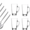 6 Kaffeegläser 300ml Mit Henkel Mit 6 Löffel Teegläser Latte Macchiato Gläser -Perfekter Küchenladen 80b585b600ebabef1683078eabe5ba14