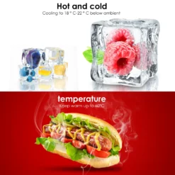 EINFEBEN Kuehlbox Tragbare 32 Liter, Thermo-Elektrische Kuehlbox, Wärmen Und Kühlen Mini-Kuehlschrank 12 Volt Und 230 Volt, ECO-Modus, Mit Tragegriff, Für Auto, Innenraum, Camping Kühlboxen -Perfekter Küchenladen 84eacabb1c98e8f7970e0b8c0fa9b040