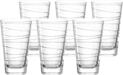 LEONARDO 019450 Vario Struttura Longdrinkbecher, Glas, 280 Ml, Klar (6 Stück) -Perfekter Küchenladen 87790af74dcfc3cbb2fd727001c4ebf5