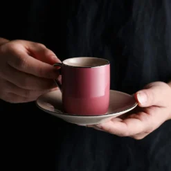 Artvigor, Porzellan Kaffeeservice, Bunt 12 Teilig Kaffee Set, Mit 6 Espressotassen 80 Ml, 6 Untertassen, Mehrfarbig -Perfekter Küchenladen 883e2b8a8f70c950a4834f4c43a741c7