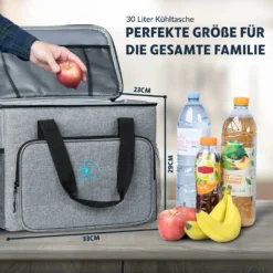 Obics - Kühltasche Gross Faltbar 30l Kuehlbox Isoliertasche Grau Für Essen In Tupperware Für Auto Mit Fächer Lunchtasche Camping Zubehör Für Picknick Essenstasche Isoliert Und Wasserdicht Für Arbeit 11 Obics - Kühltasche Gross Faltbar 30l Kuehlbox Isoliertasche Grau Für Essen In Tupperware Für Auto Mit Fächer Lunchtasche Camping Zubehör Für Picknick Essenstasche Isoliert Und Wasserdicht Für Arbeit -Perfekter Küchenladen 8a5a0d09c5dd559cfe89cf5aa8e8a0bb