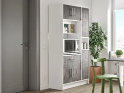 Küchenbuffet Buffetschrank Mit 5 Türen & 1 Schublade - Weiß & Beton - MADY -Perfekter Küchenladen 8ab6ad1f8b0aabd3ca88ea05ef9ec171