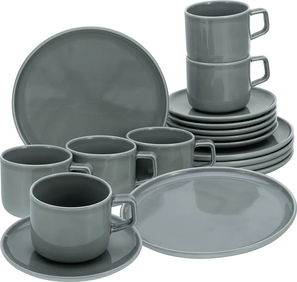 CreaTable 16734 Kaffeeservice Chef Collection Für 6 Personen, Porzellan, Grau (1 Set, 18-teilig) 8 CreaTable 16734 Kaffeeservice Chef Collection Für 6 Personen, Porzellan, Grau (1 Set, 18-teilig) – Bild 6