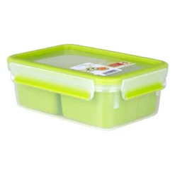 Emsa Snackbox CLIP & GO 0,55 Liter Transparent / Grün -Perfekter Küchenladen 90b9ea67f61948a8b2aaa9d9c0a95645