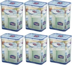 Lock & Lock Frischhaltebox Rechteckig 6er Set 1,8l 151x108x185mm HPL813