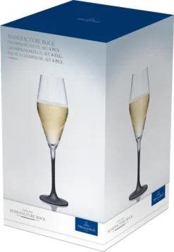 Villeroy & Boch Champagnerkelch Manufacture Rock Klar,schwarz, 4 Tlg. -Perfekter Küchenladen 91148318fb471dce02b2355462740858