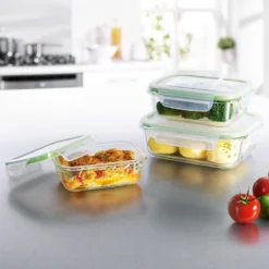 Glas Frischhaltedosen 3er Set Klick-It Gefrierdosen Lunchbox Brotdose Mikrowelle -Perfekter Küchenladen 94dc7b2c6cdddade9880963636f5e789